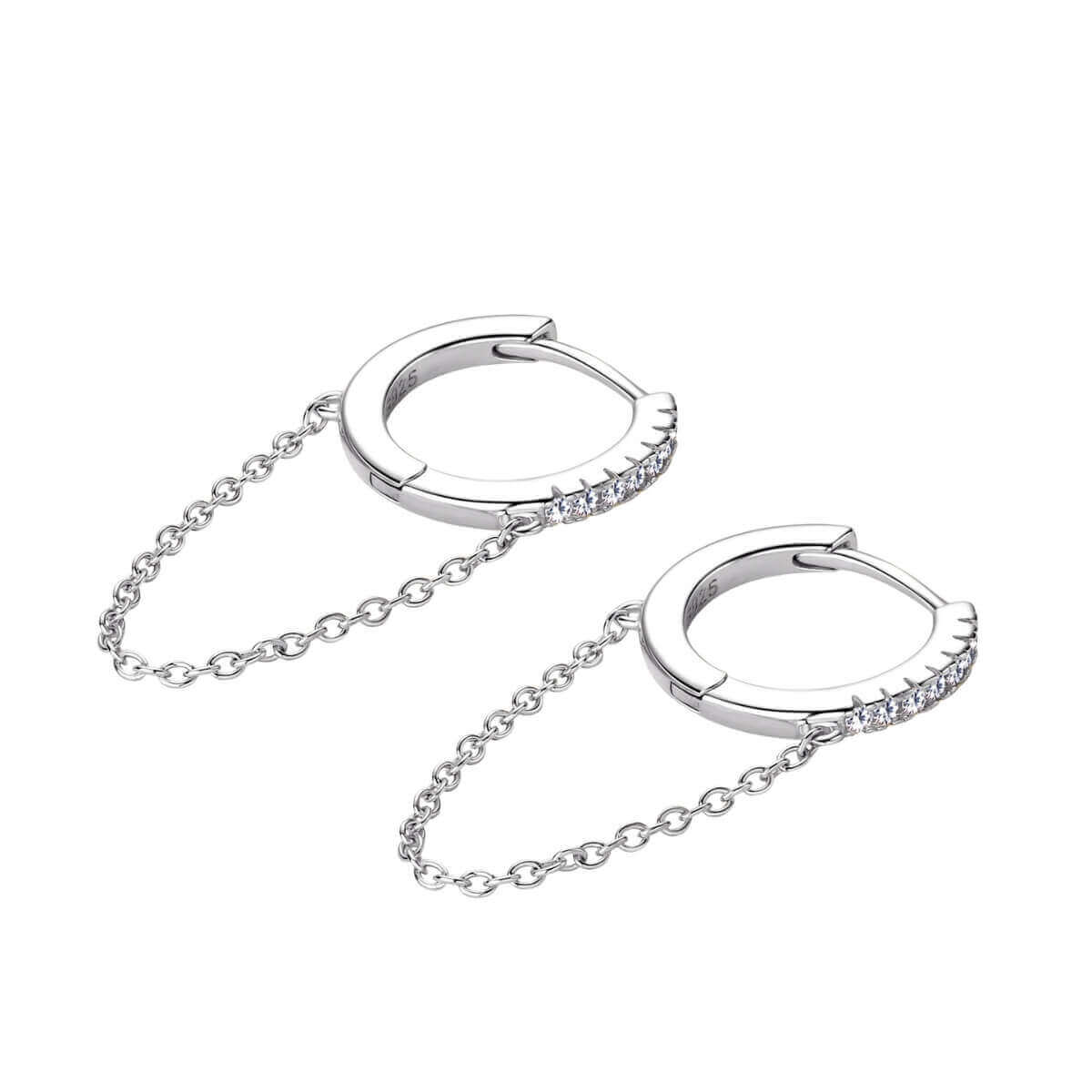 Hoop And Chain Earrings