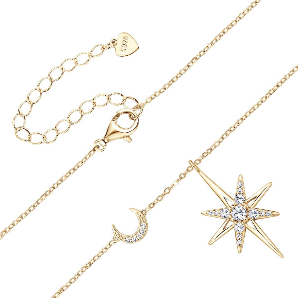 Star And Moon Necklace